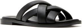 La Canadienne Fox Slide Sandal in Black Leather at Nordstrom Rack, Size 10