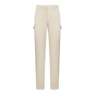 Brunello Cucinelli Mens Linseed Cotton Cargo Trousers, Size 52