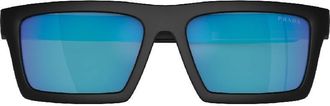 Prada Blue Mirror Pilot Mens Sunglasses PS 02ZSU 1BO08R 58