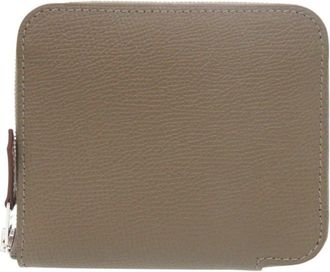Hermès Etoupe Gray Epsom Leather Coin Purse/Coin Case (Pre-Owned)