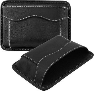 No Brand Juego De Dos Bolsas De Almacenamiento Para Coche Y Bolsa De Almacenamiento Para Asientos De Coche, Bolsillos Laterales De Cuero Pu, Dise&ntilde;o Impermeable