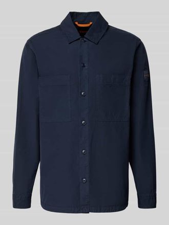 Boss Orange by Hugo Boss BOSS Orange Freizeithemd aus reiner Baumwolle Modell LOCKY_2 in Marine, Gr&ouml;&szlig;e S