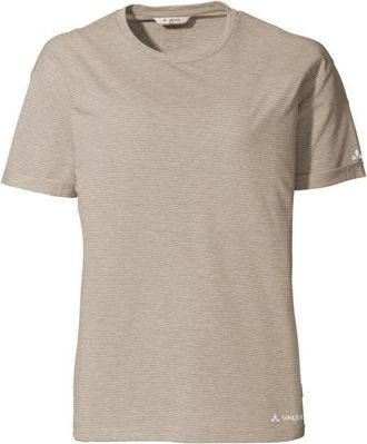 Vaude Mineo Striped T-Shirt T-Shirt f&uuml;r Damen | beige/grau