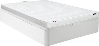 Vente-Unique Conjunto 140 x 190 cm canap&eacute; blanco + colch&oacute;n de espuma de 15 cm - ZEUS de YSM&Eacute;E