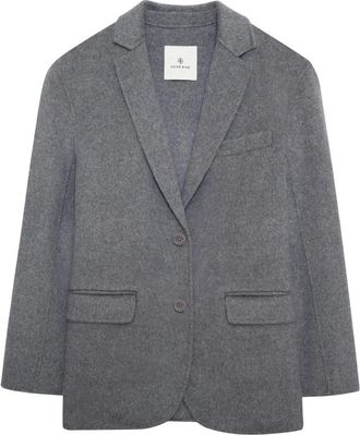 Anine Bing Quinn Blazer - Heather Grey Cashmere Blend