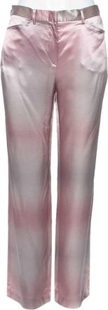 Emporio Armani Pink & Grey Silk Pants