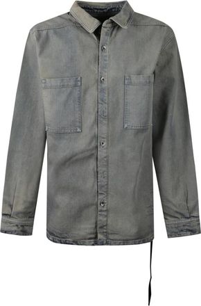 Rick Owens Denim Shirt - Heren - Spijkeroverhemden - Blauw - M - Denim - Overhemden