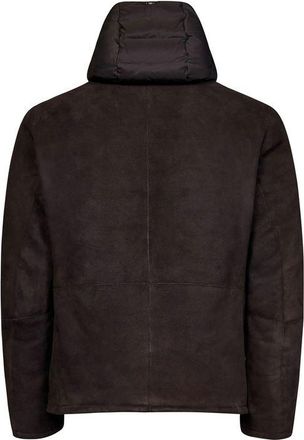 Herno Mens Brown Lambskin Shell Jacket Clothing