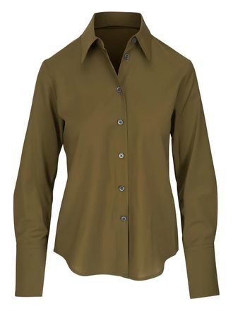 Odeeh button shirt - women - Virgin Wool - 4 - Green