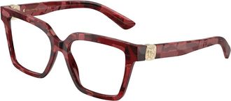 Dolce & Gabbana Glasses, female, Red, Size: 53 MM Optical Frame