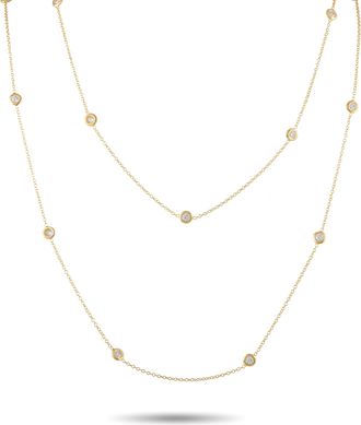 Luxury Bazaar 18K Yellow Gold 3.85ct Diamond Necklace MF11-121025