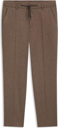 BOSS Tapered-fit performance pants in virgin wool