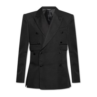 Dolce & Gabbana Blazers, male, Black, Size: M Double-breasted blazer