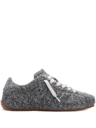 Axel Arigato fuzzy lace-up sneakers - men - Leather/Recycled Polyester/Rubber/Suede - 42 - Grey