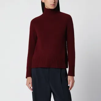 Max Mara Bordeaux turtleneck sweater in wool and cashmere