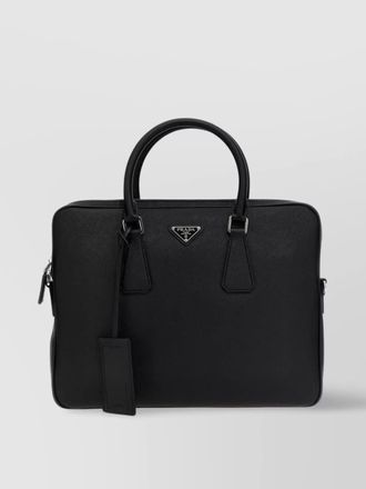 Prada leather textured bag detachable strap