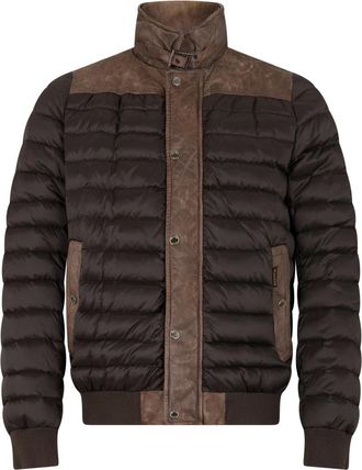 Moorer Padded Jacket - Heren - Winterjassen - Bruin - M - Leer - Jassen