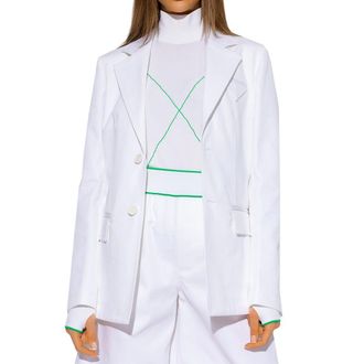 Bottega Veneta Womens White Cotton Blazer Clothing