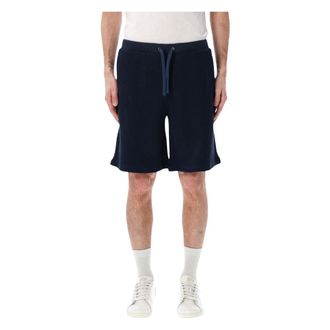 Emporio Armani Casual Shorts, male, Blue, Size: XL Bermuda Short Waffle