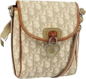 Dior Pre-owned Cross Body Bags, female, Beige, Size: ONE SIZE Pre-owned Plastic Shoulder Bag