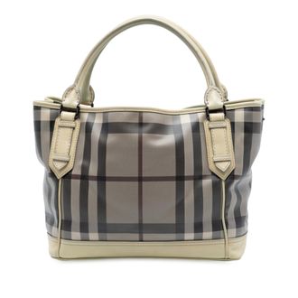 Burberry Tweedekans Geroosterd Ruit Gecoate Canvas Handtas