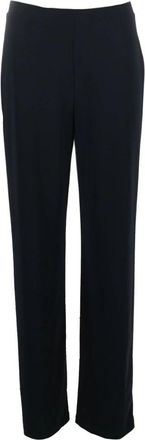 Frank Lyman Design Marineblauwe Klassieke Elastische Broek - Dames - Wijde Broeken - Blauw - L - Polyester - Broeken