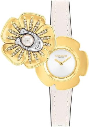 Coach Womens Tea Rose White Dial Watch