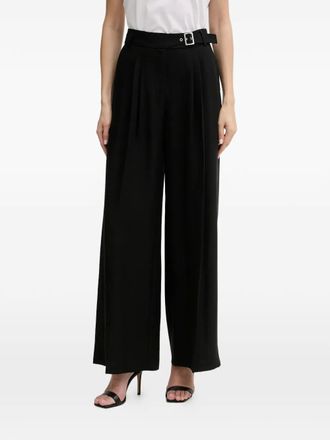 Karl Lagerfeld belted pleated trousers - Black