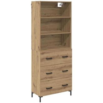 vidaXL Highboard Artisan Oak 69.5 x 34 x 180 cm Engineered Wood vidaXL