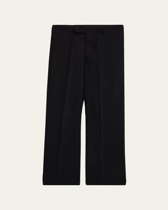 Alabama Muse Mens Tailored High-Rise Flat Front Wool Trousers