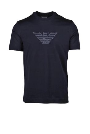 Emporio Armani Blue Classic Cotton T-Shirt