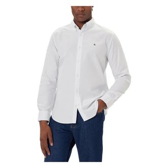 Calvin Klein Jeans Overhemden, Heren, Wit, S, Shirts