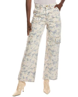 Ganni Ganni Print Angi Cargo Wide Leg Jean