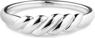 Devata Rope Ring in Rhodium Plated Sterling Silver at Nordstrom, Size 7