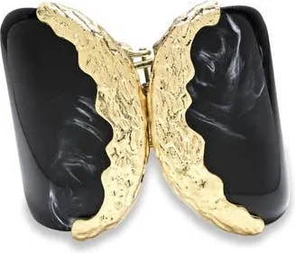 Eye Candy Los Angeles Cindy Molten Hinge Bracelet in Black/Gold at Nordstrom Rack