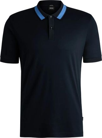 BOSS cotton polo shirt - Blue