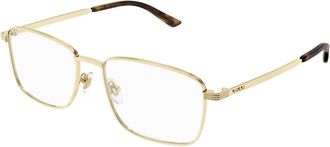 Gucci Glasses, male, Yellow, Size: 54 MM Fashion Eyeglasses in Black