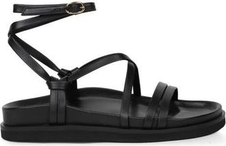 Bobbies Salina Flat Sandals in Passion Black at Nordstrom, Size 11.5