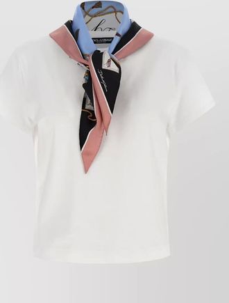 Dolce & Gabbana cotton silk t-shirt with scarf