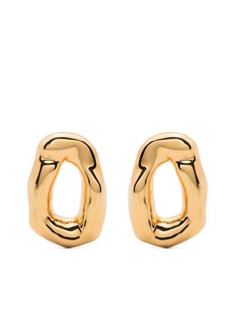 Colville engraved-logo chunky stud earrings - Gold
