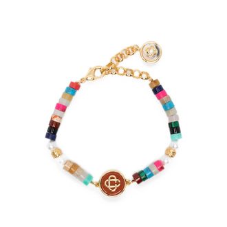 Casablanca Beaded Logo-plaque Bracelet