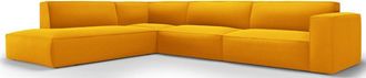 BLOOMINGLOFT 6-Sitzer Design Ecksofa Gaby Samt links