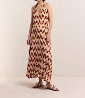 Summum Zig Zag Halter Dress In Multi