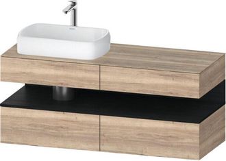 Duravit Duravit - Qatego Consola Mueble Bajo Lavabo, 2 Cajones, 2 Cajones