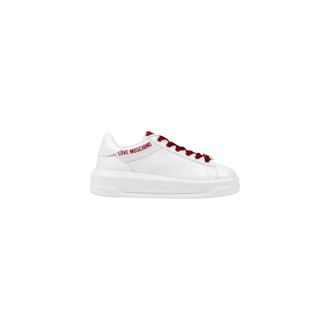Love Moschino Sneakers, female, White, 4 UK, White Lace-Up Trainers for Women