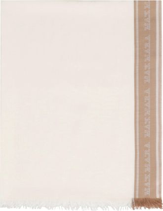 Max Mara Womens Scarf Madre Cashmere-Silk Hazelnut Scarfs