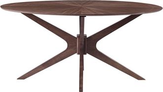 Miliboo Mesa De Comedor Dise&ntilde;o Ovalada Nogal L160 Cm Dielli