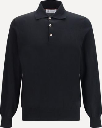 Brunello Cucinelli Polo in cotone a maniche lunghe Man 54