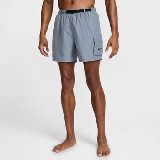 Nike Mens Swim Voyage 5 Brief-Lined Cargo Shorts in Grey | NESSF453-051