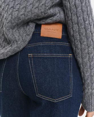 GANT Women Straight Leg Stretch Jeans (29/34) DARK BLUE